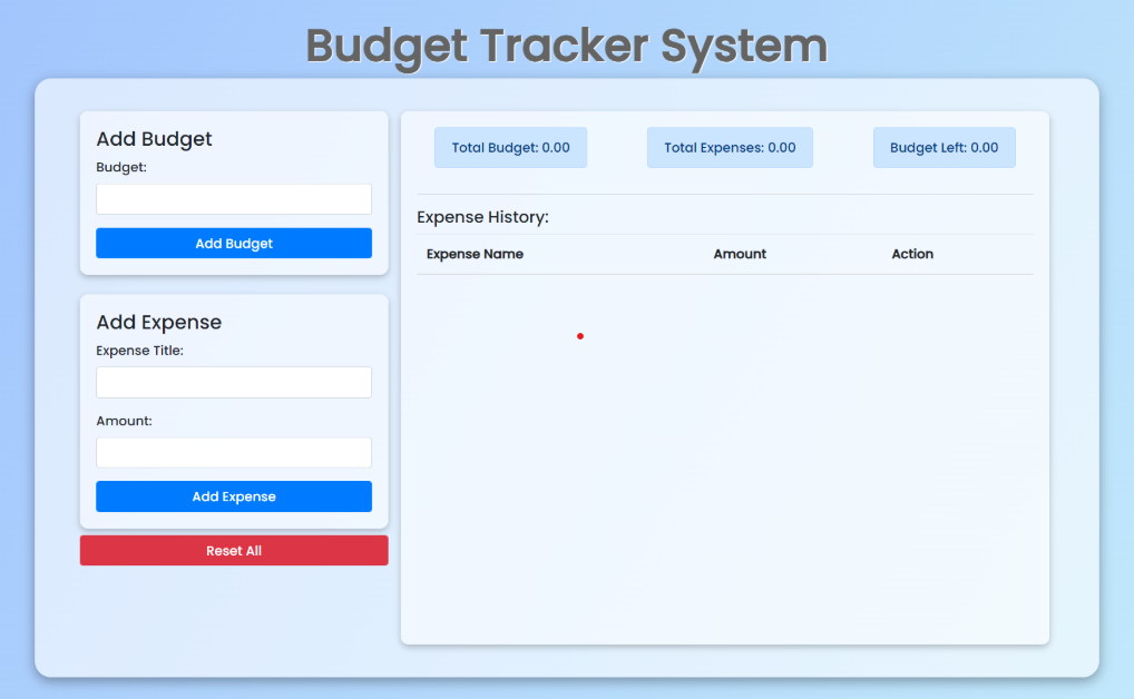 Budget Tracking System